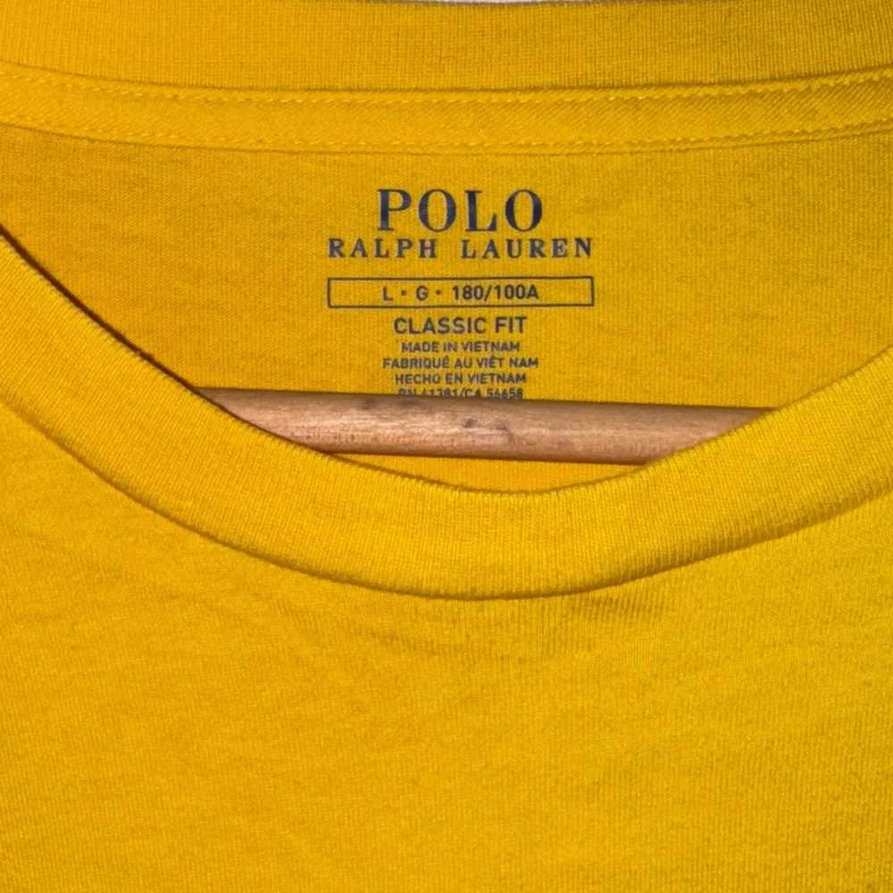 Polo Ralph Lauren Men’s Yellow Pocket T-Shirt Pony Logo Size L